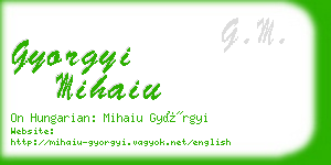 gyorgyi mihaiu business card